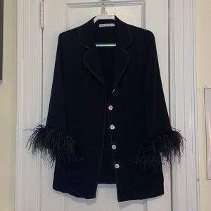 Daily Sleeper Ostrich Feather Pajama Top, M